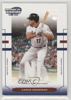 2004 Donruss World Series AL/NL Fabric Materials 87/250 Lance Berkman #WS-82 1g3
