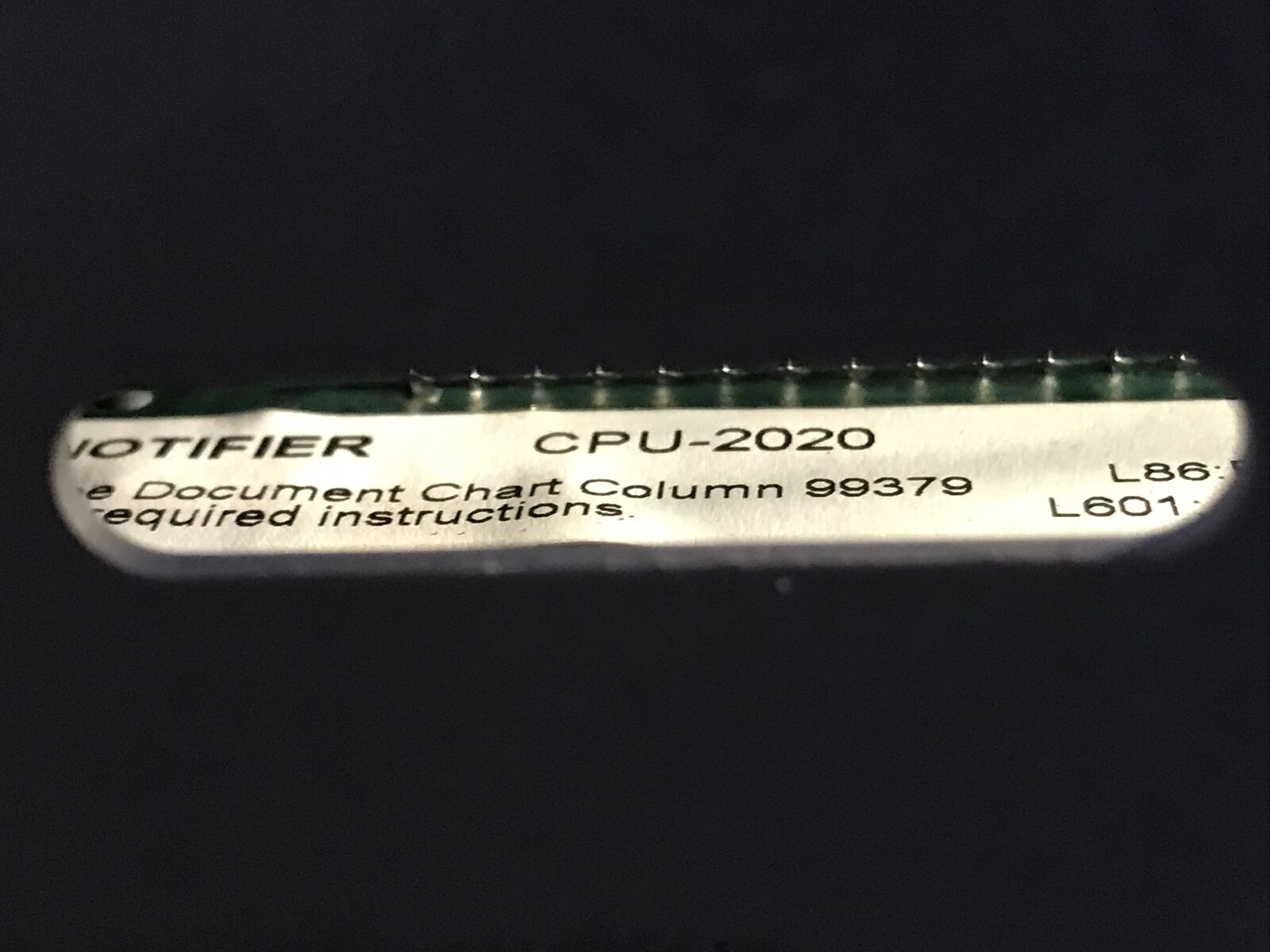 NOTIFIER IFC-2020 CPU-2020 SIB-NET MIB-FPCC ICA-4L LIB-200A DIA-2020 ICB-4LPCA
