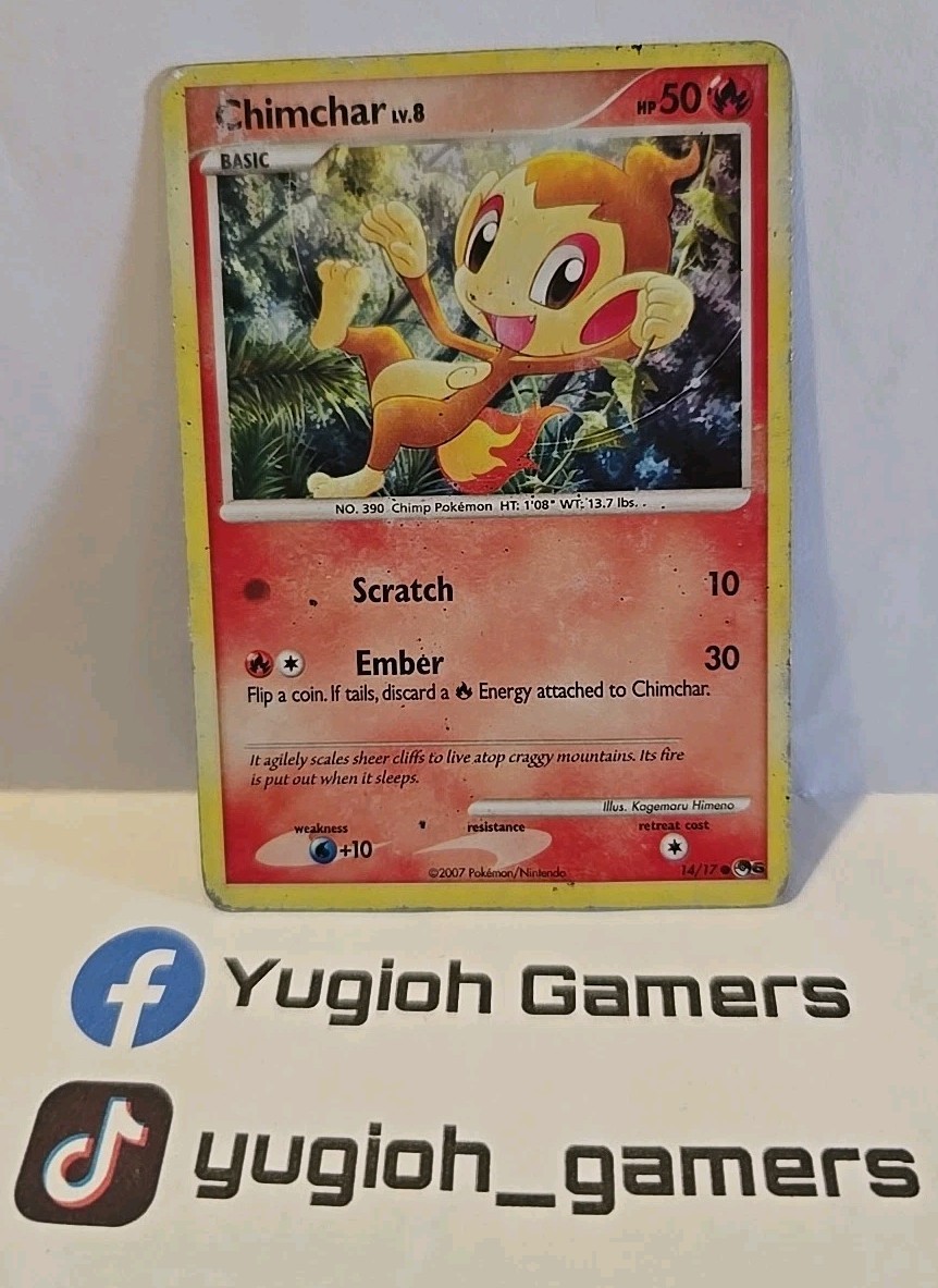 POKEMON CHIMCHAR 14/17 POP SERIES 6 HOLO HEAVY PLAYED 