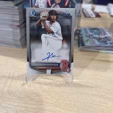 KYSON WITHERSPOON 2025 BOWMAN CHROME DRAFT 1ST AUTO #CPA-KW RED SOX