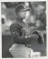 1992 Press Photo Lenny Webster, catcher for the Minnesota Twins - lry18974