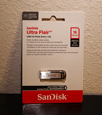 SanDisk Ultra Flair 16GB USB 3.0 Flash Drive 150MB/s Read Speed Silver
