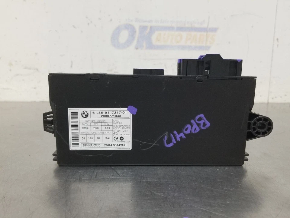 08 2008 BMW 135I CAS módulo de control de bloqueo de robo 2080771030 Foto 3 de 4