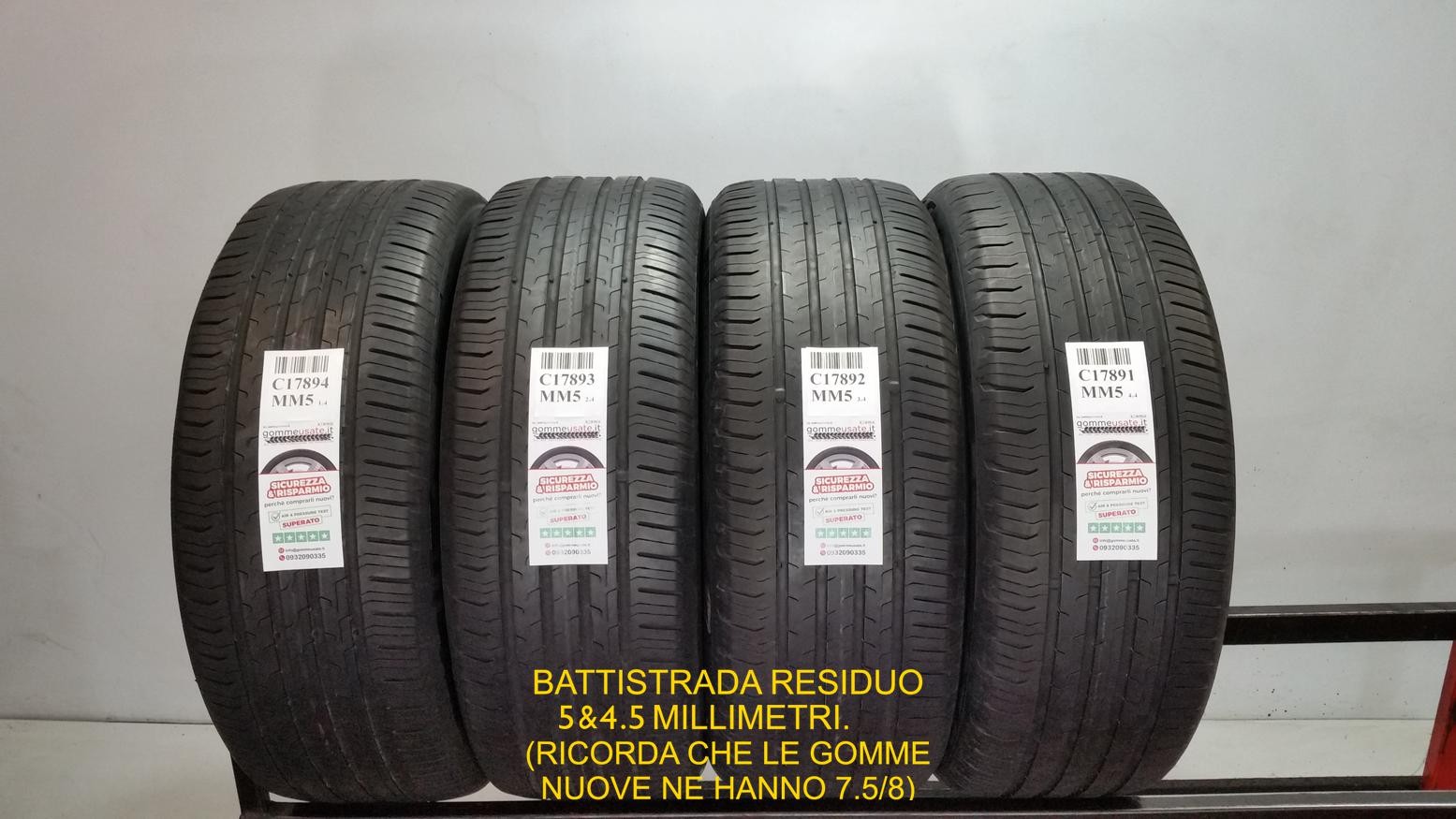 GOMME USATE 235/50R19 99V CONTINENTAL ECOCONTACT 6 PNEUMATICI USATI C17894