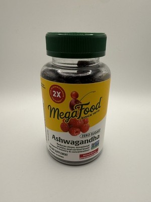 MegaFood Zero Sugar Ashwagandha Gummies Cortisol Sleep Mood & Stress Support