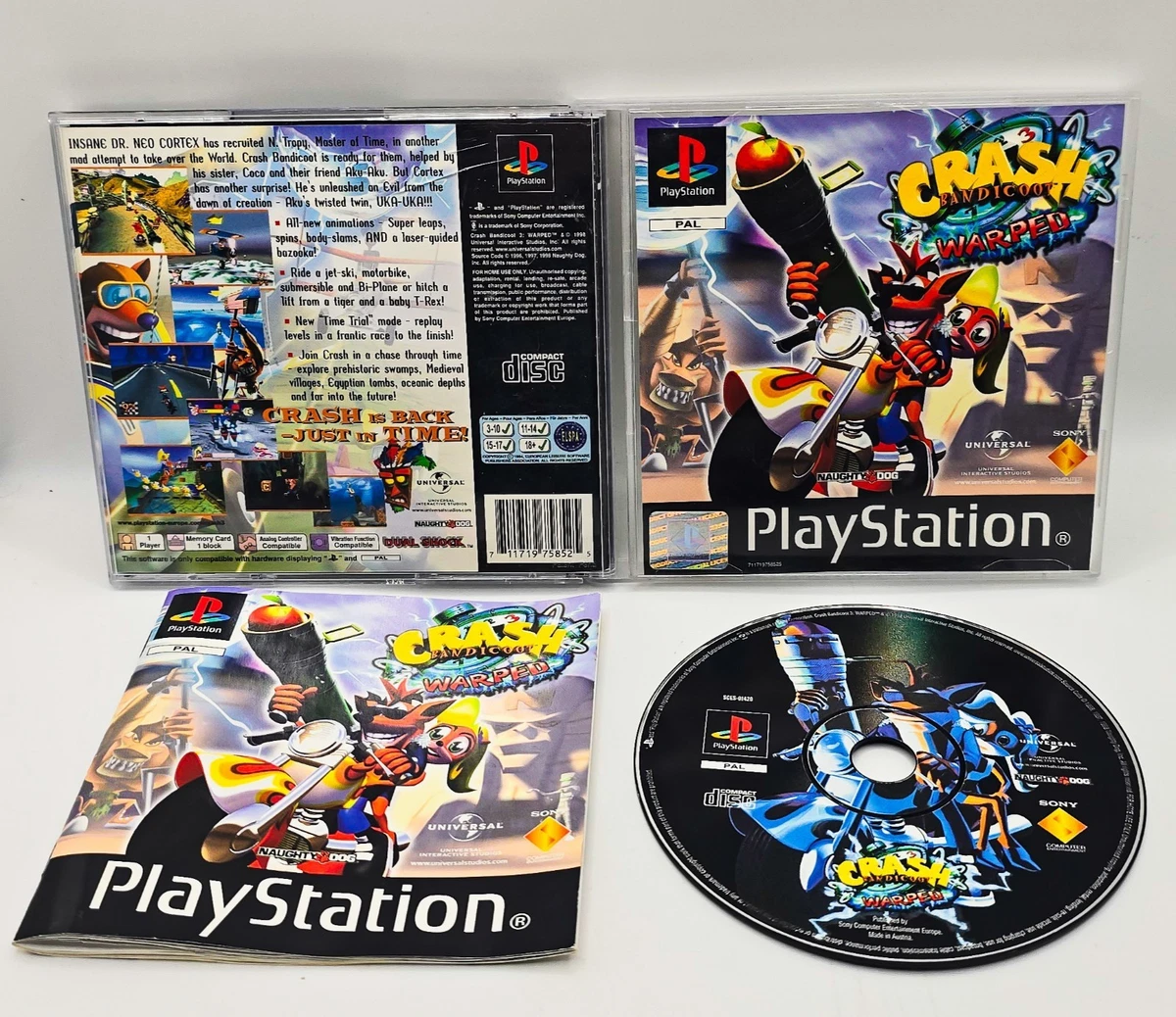 Crash Bandicoot 3 – PS1 – Comme Neuf – Complet – Envoi Gratuit