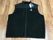 MENS 3XB - NEW Cutter & Buck NFL Detroit Lions Football Fleece Zip Vest Black