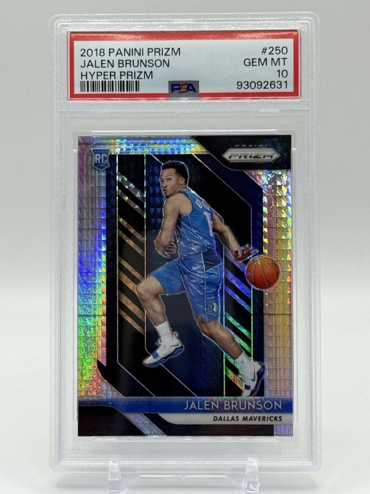 2018-19 Panini Prizm Jalen Brunson #250 RCRookie Hyper PSA 10