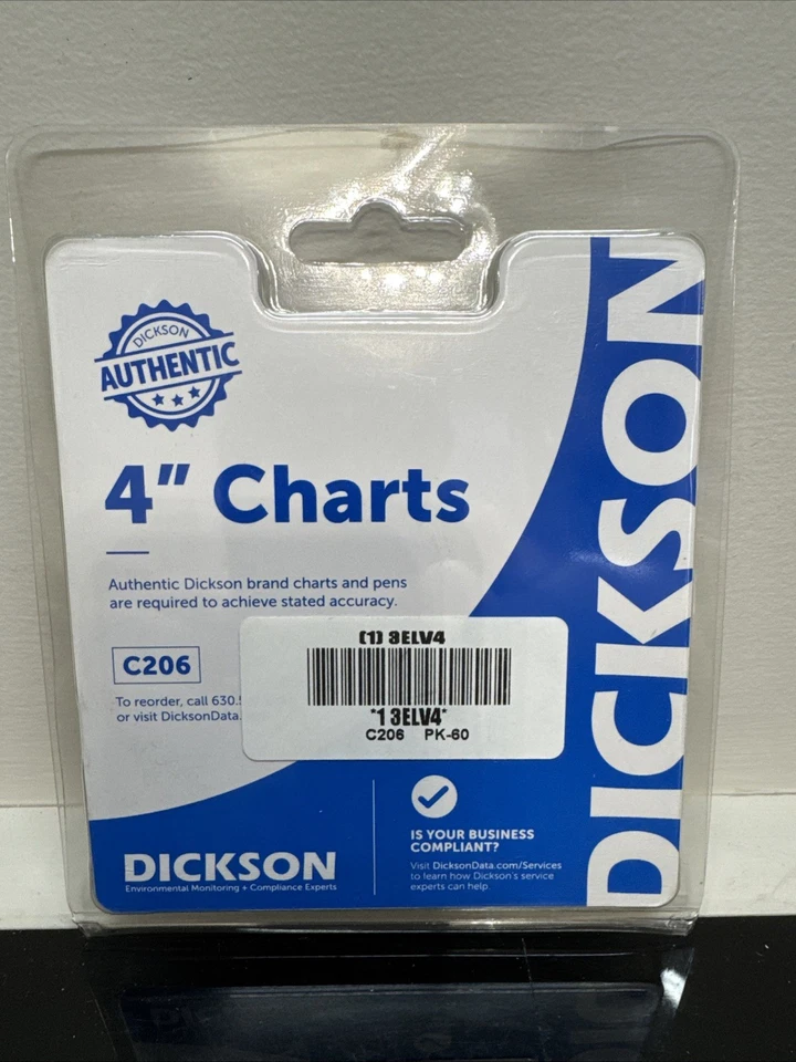 New Dickson C206 4” inch Paper Chart for Recorder 60 Pack -10 To 110 - Image 2 of 4