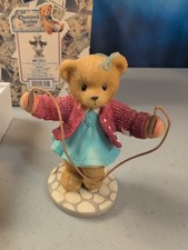 Vintage Cherished Teddies 661821 Melinda Girl Jumping Rope Bear Figurine 1999