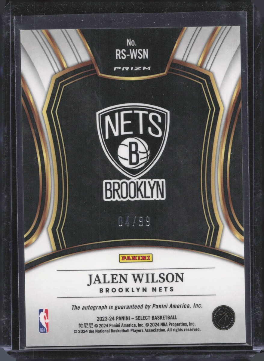 2023-24 Panini Select #RS-WSN Jalen Wilson Rookie Signatures Red 