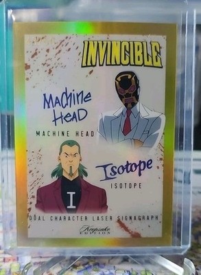 2025 Keepsake Invincible Machine Head Isotope /50 Dual Laser Signagraph Gold