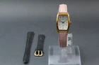 Vintage 1995 Near MINT SEIKO Noie 1F21-5C10 Gold Dial Pink Quartz Women's Watch
