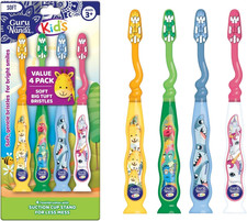 Kids Toothbrush with Suction Cup  Fun Animal Designs - Soft Bristles for Health