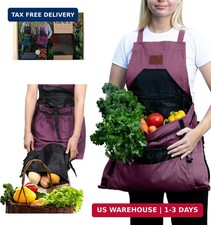 Gardening Apron with Pockets for Women Men - Garden Apron 7 Pockets Internal