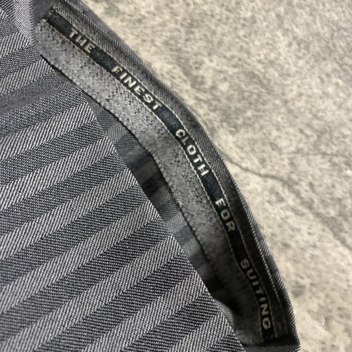 Conjunto de Traje de Lana Gianni Versace Doble Pecho Chaqueta a Medida Pantalones Rayas Gris - Imagen 19 de 19