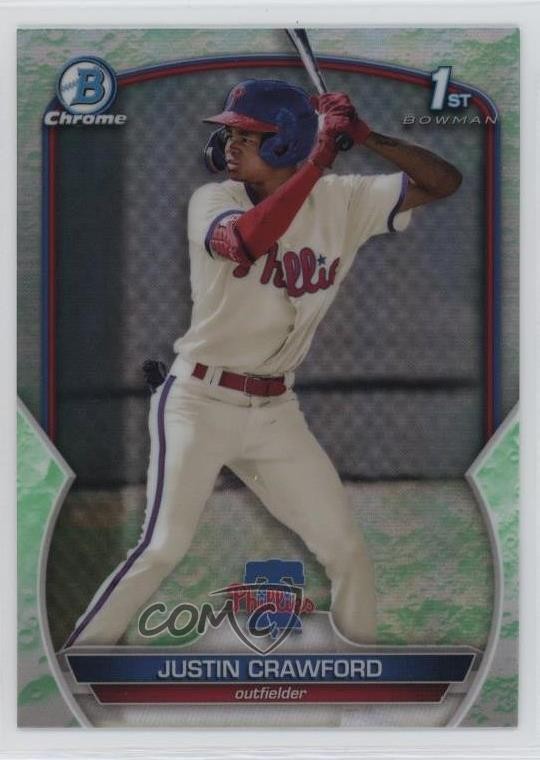 2023 Bowman Chrome Prospects Lunar Glow Refractor Justin Crawford #BCP-3 12g7