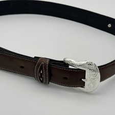 Nocona Men's Western Brown  Black Genuine Leather Belt N2476044 Size 38 NWOT