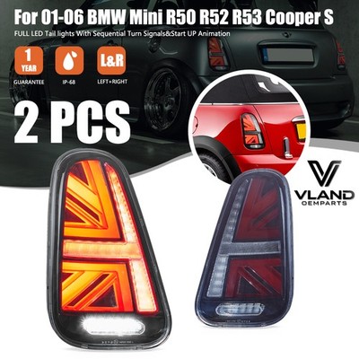VLAND Tail Light For Mini Cooper R50R52R53 2001-2006 W/Sequential Animation L+R