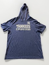 NEW YORK YANKEES SHORT SLEEVE HOODIE PULLOVER...