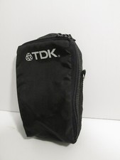 RARE RETRO VINTAGE 1980S TDK CANVAS CASSETTE CARRYING CASE STORAGE BAG HOLDER