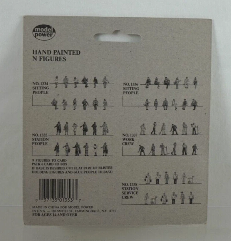 NOS Model Power BROWN & WHITE COWS N Scale Layout Accessories -  1353 - Image 3 of 3