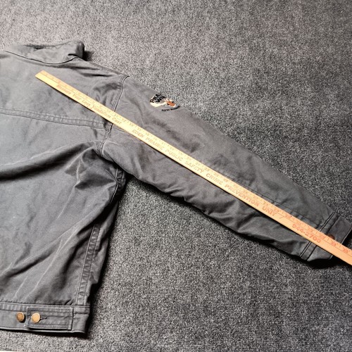 Dri Duck Jacket Adult XL Gray Canvas Flannel Lined Full Zip Workwear Casual - Picture 7 of 13
