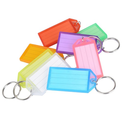 CLICK TAGS KEY TAGS KEYRINGS MIX COLOUR PLASTIC ID NAME LABEL5 10 25 50 100 200 - Foto 5 di 7