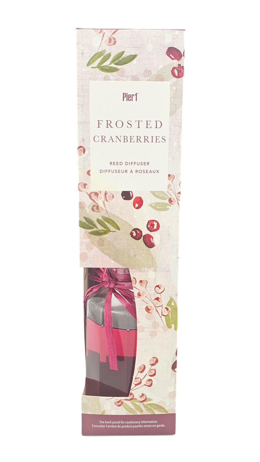 Pier 1 Reed Diffuser Oil Home Fragrance Frosted Cranberries 8oz Air Freshener