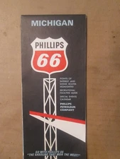 Phillips 66 Road Map of Michigan 1967