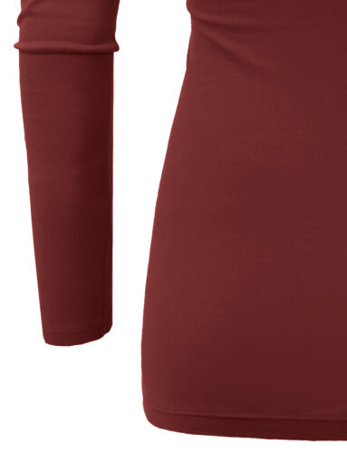 T-shirt casual NE PEOPLE da donna leggera base maniche lunghe girocollo collo casual NEWT78 - Foto 15 di 213