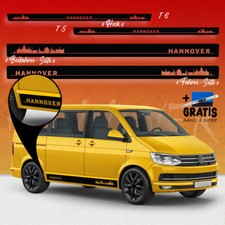 Seiten-Streifen Aufkleber-Set, komp. mit VW T5/T6 - Skyline Stadt Hannover O Seiten-Streifen Aufkleber-Set, komp. mit VW T5/T6 - Skyline Stadt Hannover O