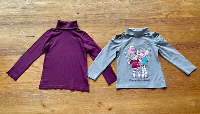 Langarmshirt, Longsleeve, Rolli, 2 Stück, DopoDopo Girls + Palomino, Gr. 122