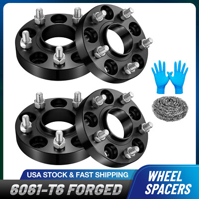 4PCS 25mm 5x114.3 Hubcentric 64.1mm Hub 12x1.5 Wheel Spacers for Honda & Acura