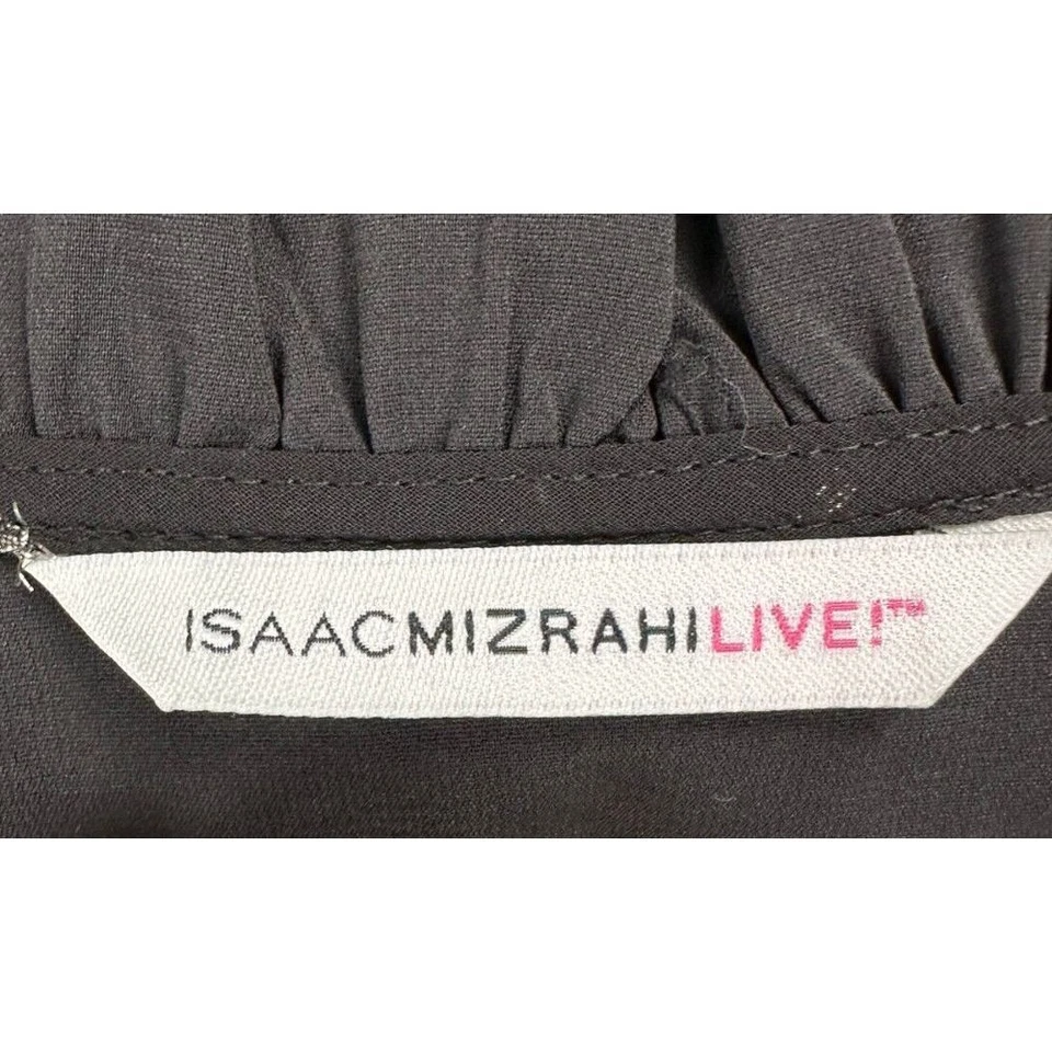Camisa Isaac Mizrahi Live Mujer 22W Plus Negra Geométrica Manga Larga Blusa NUEVA Foto 4 de 4