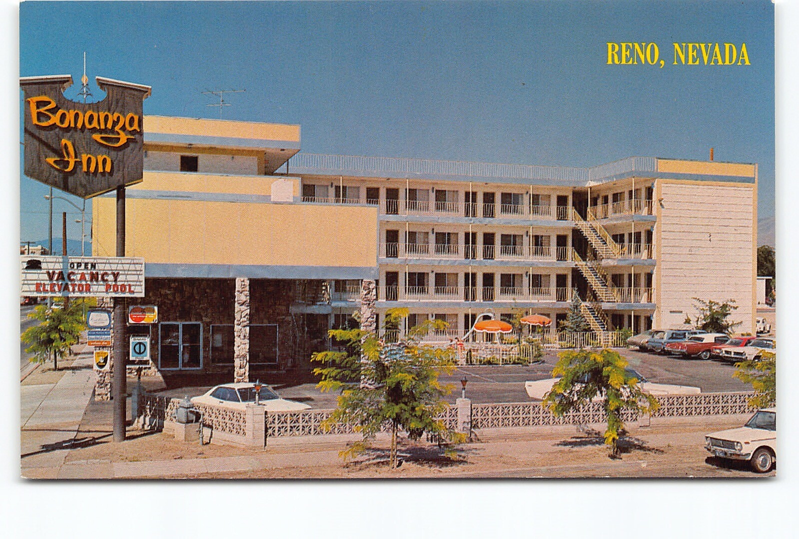 Bonanza Luxury Motor Inn Reno Nevada NV Chrome Postcard Vtg Unposted | eBay