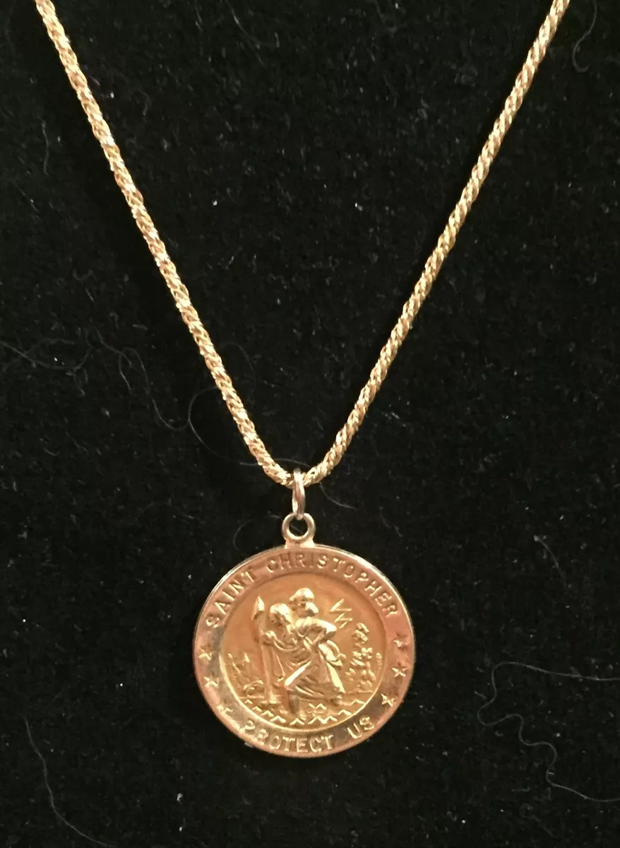 Vintage gold st sale christopher