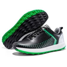 Fashion Male Golf Shoes Outdoor Golf Sneakers Walking Casual Boots Black Green