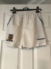 Hull City Diadora White & Blue Shorts 11-12 Years Vgc