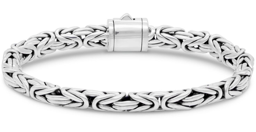 DEVATA Bali Sterling Silver Borobudur 7mm Chain Bracelet BYK5257 XL/8.5" - Picture 2 of 13