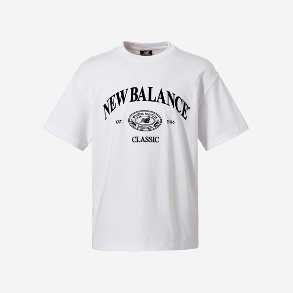 ◆New Balance◆ UNI HERITAGE SHORT SLEEVE T-SHIRT SEMI OVER New Balance UNI Heritage Short Tee - White / NBNEE21113 / T