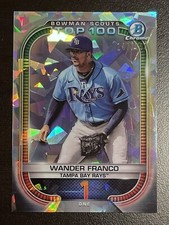 Wander Franco 2021 Bowman Scouts Top 100 Insert Atomic Parallel /150 Tampa Rays