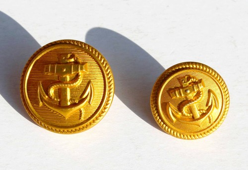 2 BOUTON UNIFORME KRIEGSMARINE MILITAIRE MARINE WWII 2e GUERRE MONDIALE 1939-45