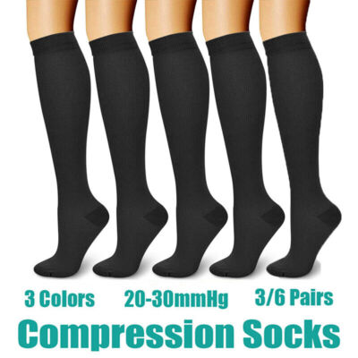 Medias de compresion 20-30 punta abierta calcetines de compresión para varices--