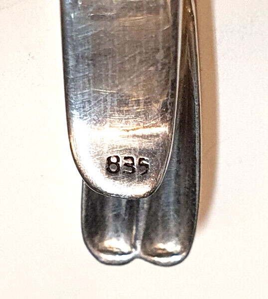 Tie Clip Clasp Solid Silver 835 - image 4