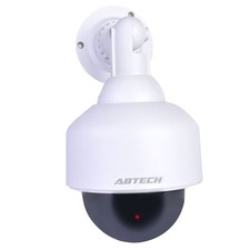 Abitech 081 Indoor/Outdoor Dome Dummy Camera w/Red Blinking Light White 