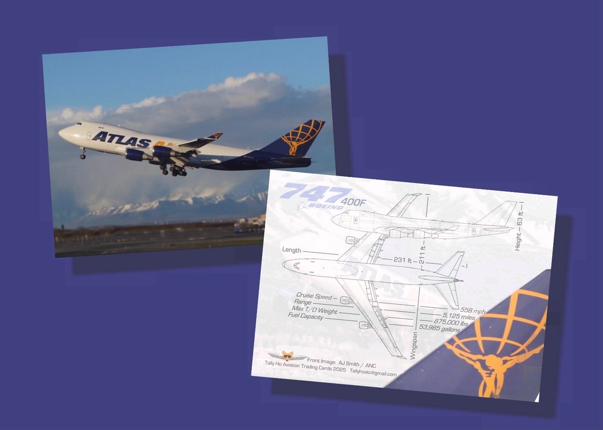 Atlas Air Boeing 747-400F Trading Cards - Set of 25 - FREE