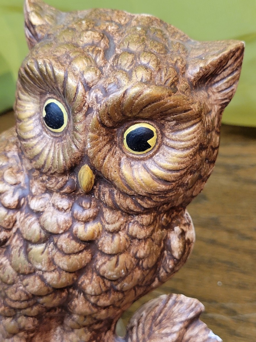 2 Vintage Owl Perched Wall Plaques Zavoy Mold Ceramic 1976 Signed