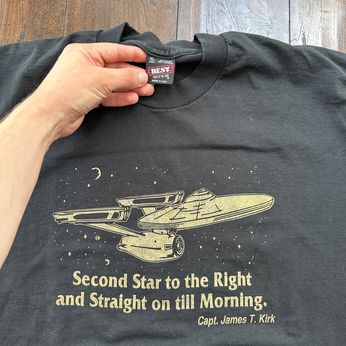 Star Trek 90s James T Kirk Vintage T Shirt USA 90s Rare Star Trek 90s James T Kirk Vintage T Shirt USA 90s Rare