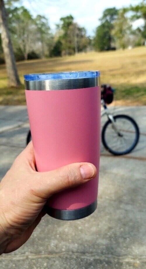 tumbler pink 20oz  (Holds temperature better than YETI)